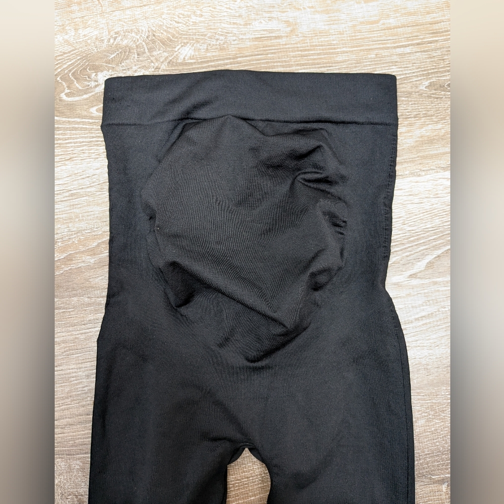 Blanqi Everyday Black Crop Belly Support Maternity Leggings Shapewear Size Small - Picture 3 of 8